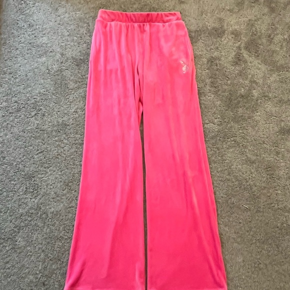 PLAYBOY Pants - PLAYBOY Hot Pink Wide-Leg Lounge Pants | Y2K | Size XL